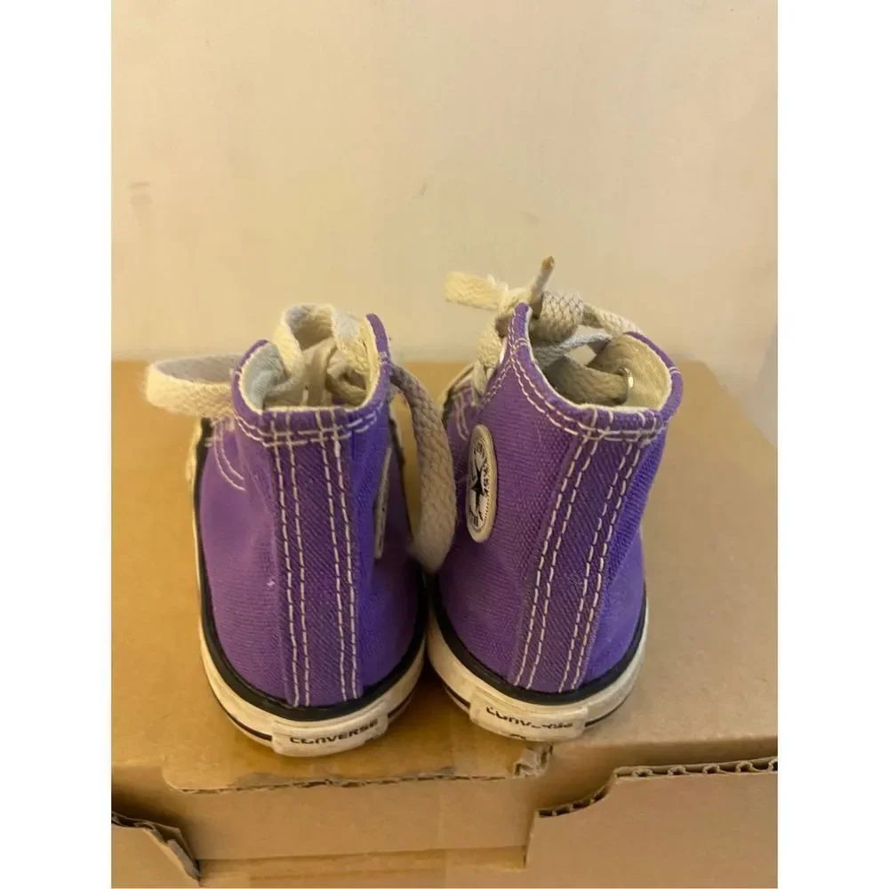 Converse all‎ star high top tennis shoes little girls size 4 purple